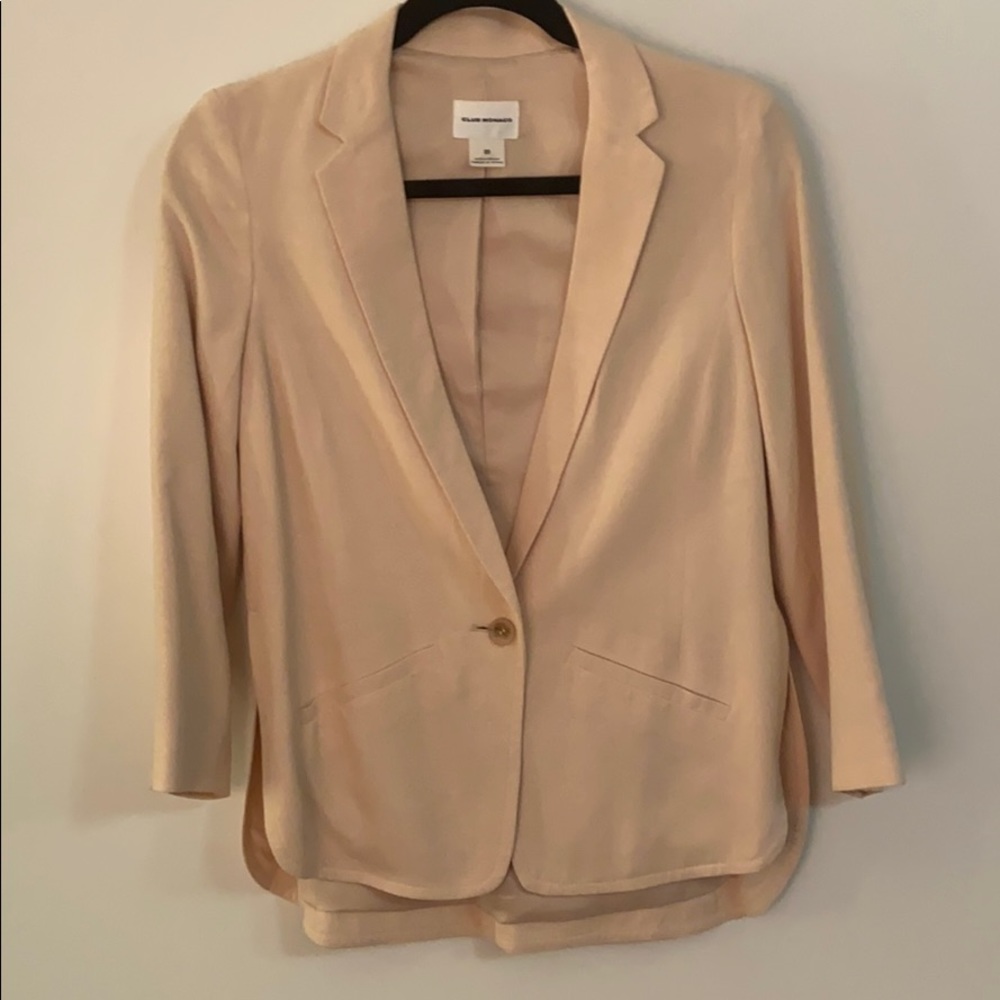 Club Monaco blush crepe blazer 00